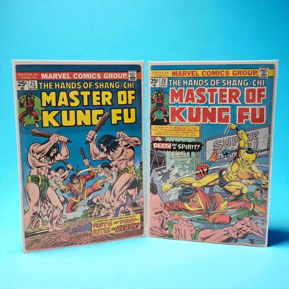 Master of Kung Fu The Hands of Shang-Chi Issue 1974/75 #25, 28 Bronze Age Comics